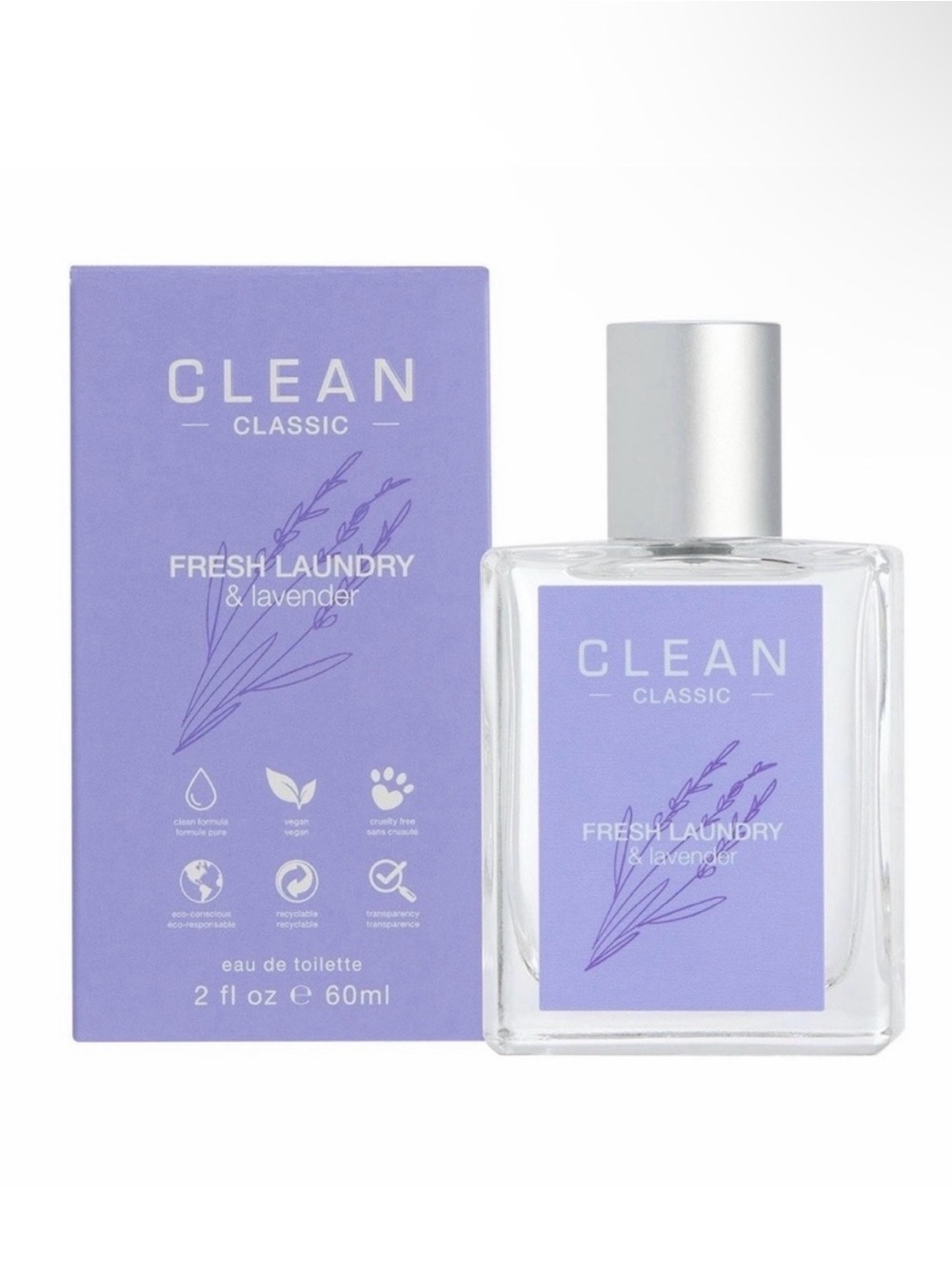 CLEAN Classic Fresh Laundry & Lavender Eau de Toilettee 60 ml NIB NWT